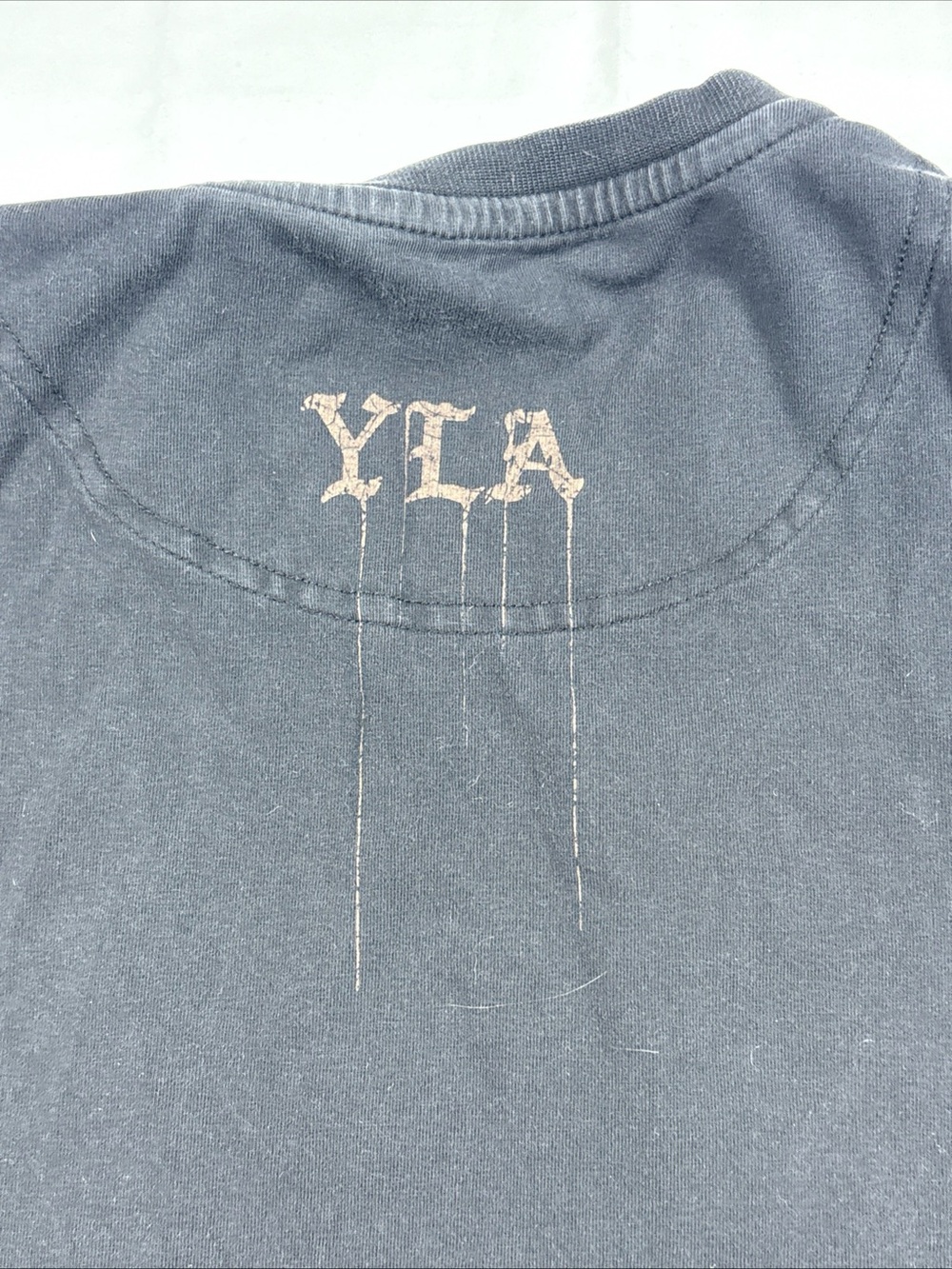 YoungLA Black Short-Sleeve Graphic Skull Tee with Tan & Faded Green Print - Picture 7 of 7